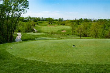 Tee Box and Golf Course Fairway