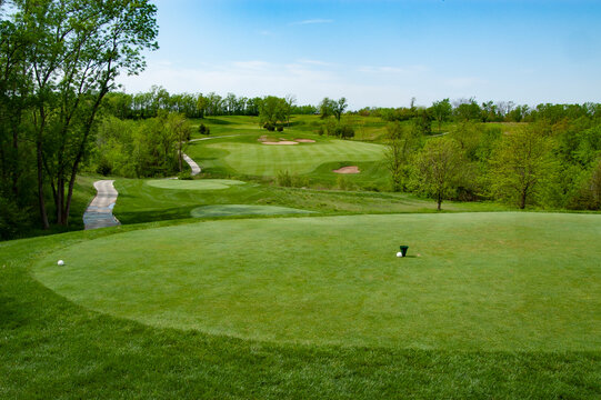 Tee Box and Golf Course Fairway
