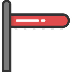 
An exercise instrument, flat vector icon design of a gymnastic bar

