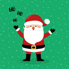 Singing Santa Claus icon. Christmas ornament. Vector