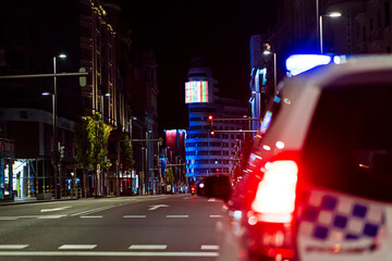 Police monitoring the alarm status by Covid19