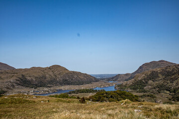 Shehy Mountains on the border between County Cork and County Kerry. When the icecaps retreated, they left behind hundreds of lakes in the valley