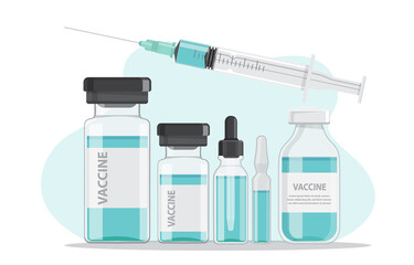Coronavirus vaccine development concept , Vector illustration