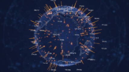 3D Rendering, Digital Globe Hologram