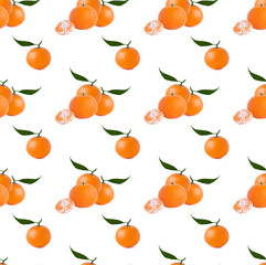 seamless pattern with oranges