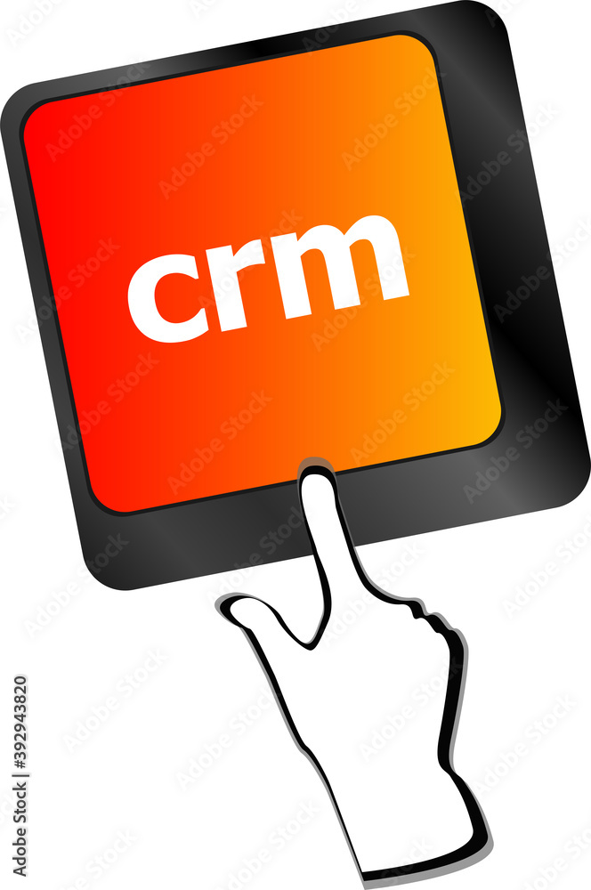 Poster crm keyboard keys (button) on computer pc