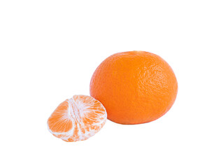 tangerines isolated on white background