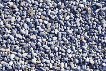 Gray pebbles beach, natural background