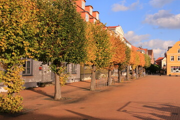 Blick auf den Marktplatz von Barth, einem Urlaubsort an der Ostsee in Mecklenburg-Vorpommern