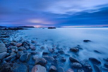 Boulder Beach Sunrise on Rugged Maine Acadia Nat'l Park