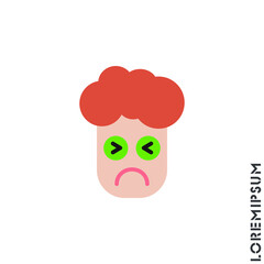 Sad Cry Stressful Emoticon boy, man Icon Vector Illustration. color Style. Angry icon vector, emotion symbol. Modern symbol for web and mobile apps web 