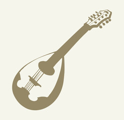 Mandolin. Vector drawing icon sign
