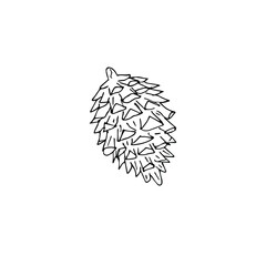 Vector hand drawn doodle sketch cone isolated on white background
