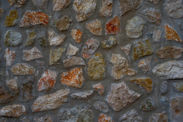 Medieval stone wall for background. Old texture