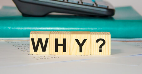 text why is written on wooden cubes on the back of the calculator and notebook