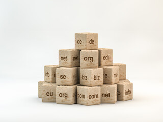 3D Rendering, Cubes with Domain Names