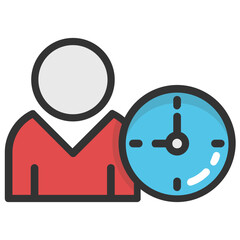 
A flat vector icon design portraying anxious businessman
