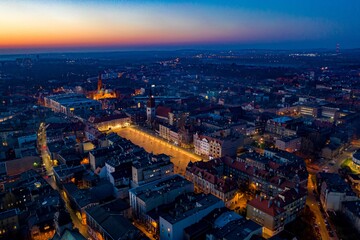 Fototapeta na wymiar Aerial view of the city of Bytom.