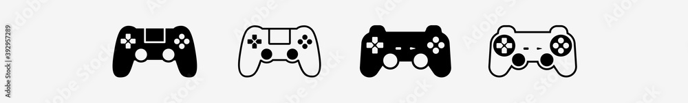 Poster game controller icon set | gamepad game controller vector illustration logo | gaming controller icon