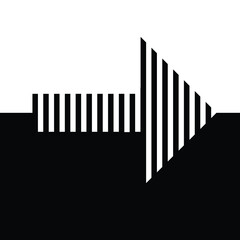 Lines Design . Vector Arrow Background.Abstract Geometrical illustration.