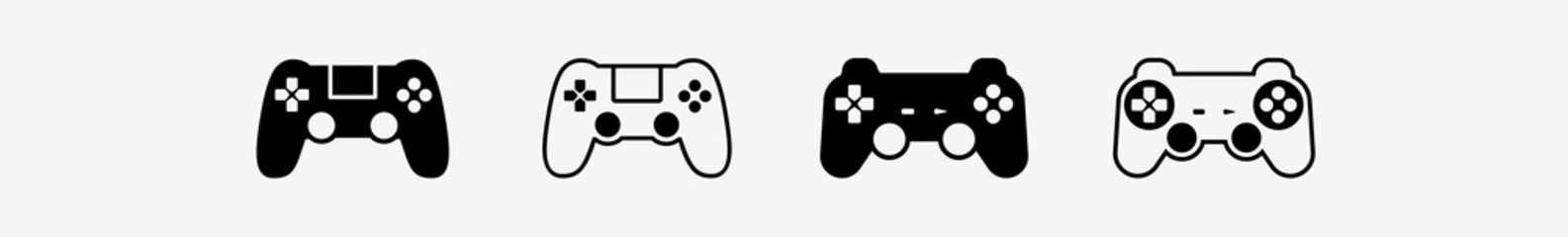 Game Controller Icon Set | Gamepad Game Controller Vector Illustration Logo | Gaming Controller Icons Isolated Collection