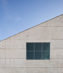 Detail of a modern concrete facade