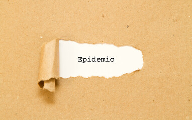 Epidemic written under torn paper.