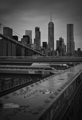 Fototapeta premium Graffiti on Brooklyn Bridge, Manhattan