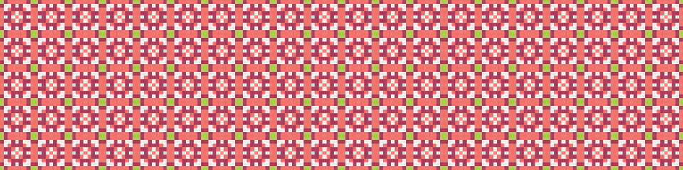 Fototapeta premium Abstract Cross Pattern Dots Logo generative computational art illustration