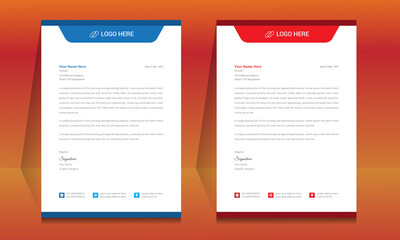 Modern Creative & Clean business style letterhead of your corporate project design. Ready to print with vector & illustration.