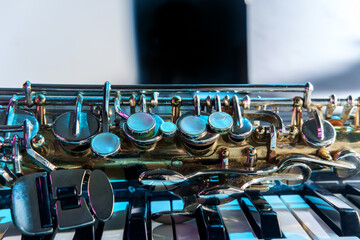 Old Saxophone Piano Keyboard