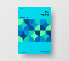 Vertical corporate identity A4 report cover. Abstract geometric vector business presentation design layout. Amazing company front page illustration brochure template.