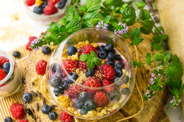 Forest fruits, berries, raspberries, sweet