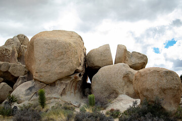 Rock formations in Joshua Tree