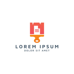 paint and document negative space logo design