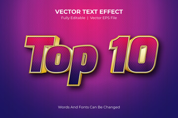 Top 10 editable vector text style effect