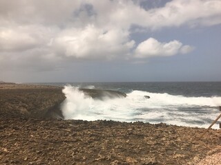 storm on the beach