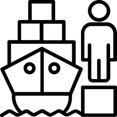 
International shipping tracking concept line vector icon 
