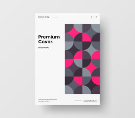 Vertical corporate identity A4 report cover. Abstract geometric vector business presentation design layout. Amazing company front page illustration brochure template.