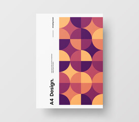 Vertical corporate identity A4 report cover. Abstract geometric vector business presentation design layout. Amazing company front page illustration brochure template.