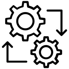 
Line icon design of resources allocation
