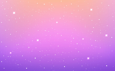 Space background. Color cosmos texture. Violet starry cosmos. Colorful milky way. Cosmic poster with stardust. Magic shining stars. Vector illustration