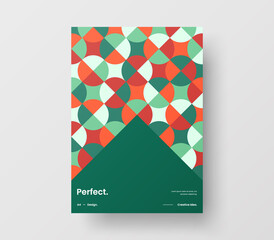 Vertical corporate identity A4 report cover. Abstract geometric vector business presentation design layout. Amazing company front page illustration brochure template.