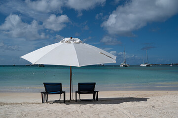 Sea front view in St Martin, Dutch Caribbean