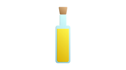 Oil bottle isolated on a over white background.EPS-10