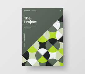 Vertical corporate identity A4 report cover. Abstract geometric vector business presentation design layout. Amazing company front page illustration brochure template.