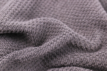 close up of grey towel texture