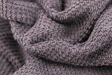 close up of grey towel texture