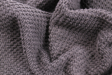close up of grey towel texture