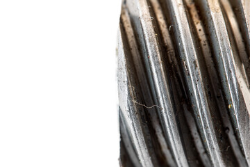 Close up of small threaded part